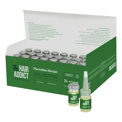 The Hair Addict The Indian Recipe Hair Growth Oil Vials 10ml Pack of 24