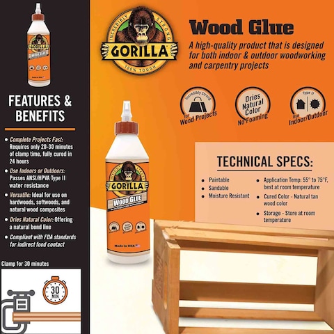 Gorilla Wood Glue 6205001 White 532ml