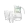 RoyalBlue Glass Pitcher 1.2 Liter + Cups 4x0.23 Liter