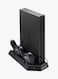 Generic 3-Port USB Vertical Wired Charging Dock Stand Cooler With Cd Storage For Playstation 4