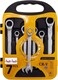ABBASALI 7Pcs Ratchet Wrench Spanner Set 8mm,10mm,12mm,13mm,14mm,17mm,19mm, Matt Chrome