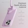 elago Liquid Silicone for iPhone 15 Pro MAX case cover Full Body Protection, Shockproof, Slim, Anti-Scratch Soft Microfiber Lining - Light Lilac