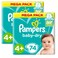 Pampers Baby-Dry Diaper Size 4+ Maxi Plus 10-15kg Giant Pack White 74 Diapers Pack of 2
