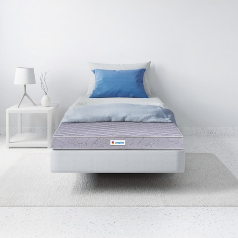 Sleepwell Utsav 2.0   Resitec Foam   Single Bed Size   Medium Firm   Neem Fresche Technology   Anti Sag Mattress (200L x 90W x 15H cm)