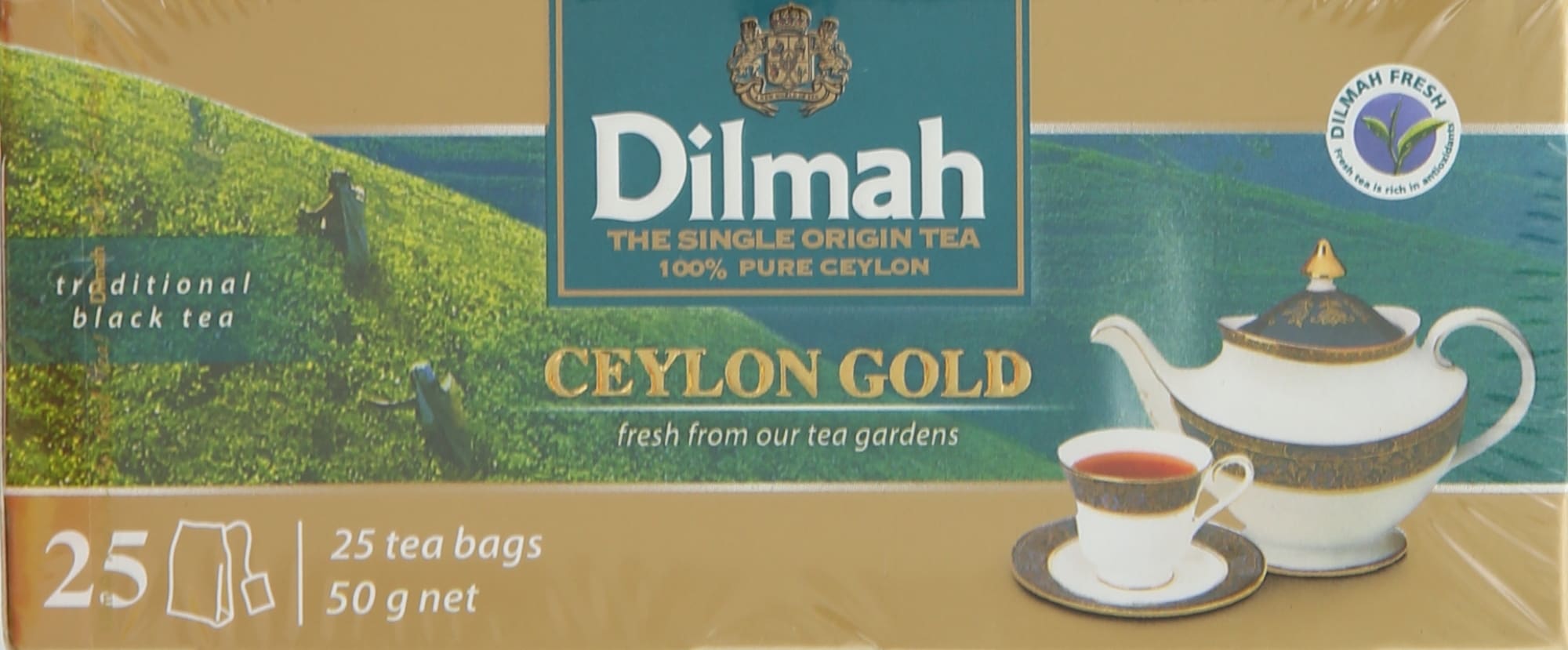 Buy Dilmah Ceylon Gold Tea 25 Tea Bags Online | Carrefour UAE