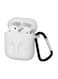 Generic Protecting Case Cover For Apple Airpods With Carabiner White
