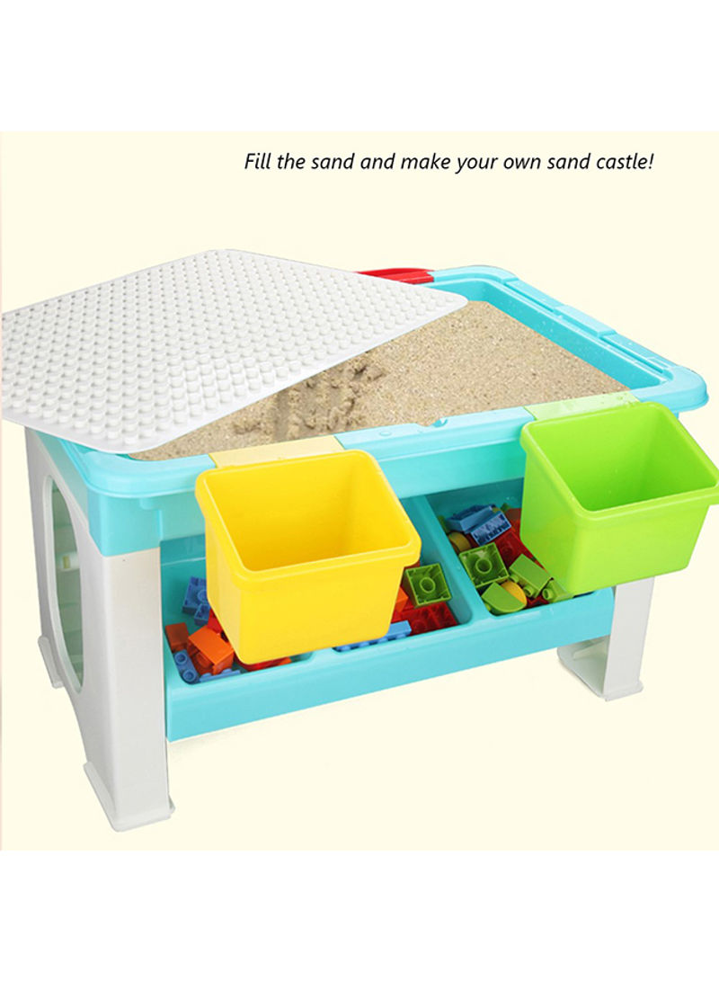 Little Story 3In1 Activity And Block Table, Toys Table, 69 Blocks Lego Compatible, Study Table, Water Play Table, Sand Table, Multipurpose Table, Boys, Sensory Play, Homeschooling, 69 Blocks