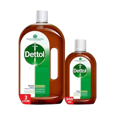 Dettol Antiseptic Antibacterial Liquid, 2L+500ml