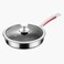Quesera Stainless steel Non - stick , Honeycomb Frying Pan with Glass lid and Silicone spoon rest-30cm