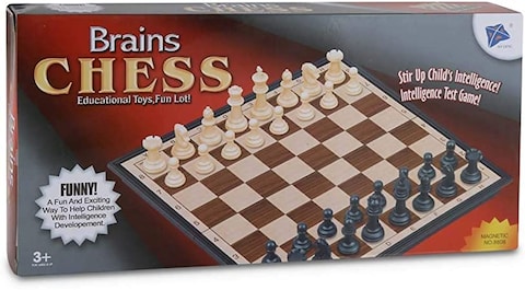 Generic Magnetic Chess Set With Folding Chess Board