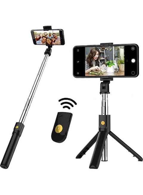 Generic K07 Integrated TriPod Bt 4.0 Wireless Selfie Stick For Smart Phone, Black