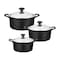 SAFLON COOKWARE+ FRYPAN SET 9PCS