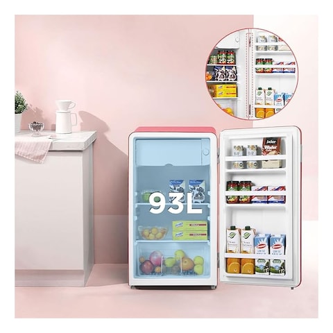 Midea Single Door Mini Refrigerator MDRD142SLE32 Red 93L