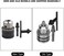 ABBASALI Drill Chuck Adapter Kit Key Type Drill Chuck with Round Shank Adapter 3.0-16MM 1/2-20UNF