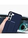 Samsung Galaxy S23 Plus Grip Case Magnetic Kickstand Cover with Foldable Hand Strap Dark Blue