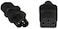 IEC 320 C13 to C6 AC Power Adapter, IEC 3Pole Female to Mickey Mouse 3Pole Male AC Converter, C6 to C13 AC Adapter, Black Color