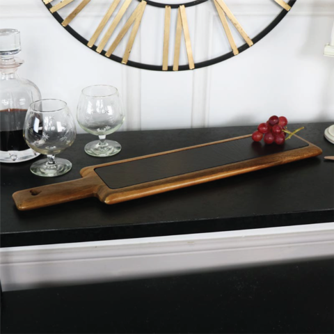 Kitchen Master Acaicia Wood And Slate Serving Board55X12.3X1.8Cm-Sl0020
