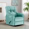 إن هاوس كرسي استرخاء هزاز ودوار منجد بالمخمل - تركواز فاتح - أمريكان بولو