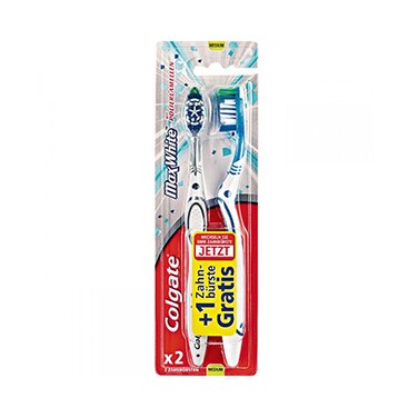 Colgate Max White Toothbrush Medium 2 Pieces