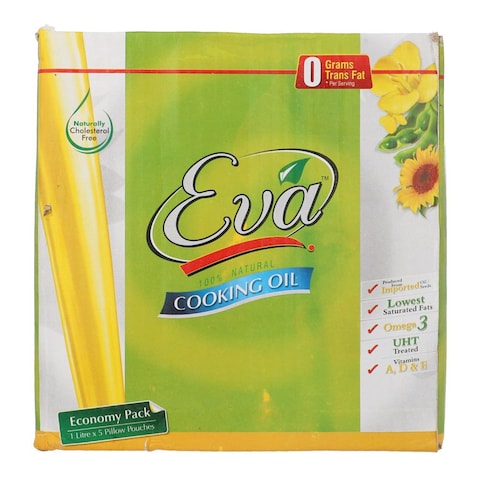 Eva Cooking Oil Economy Pack 1 Litre 5 Pillow Pouches