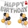 Party Propz Happy Birthday Balloons Decoration Kit 51 Pcs Set For Husband Kids Boys wife Balloons Decorations Items Combo, Helium Letters Foil Balloon Banner,Metallic Balloons,Golden Silver Black Deco