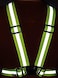 Reflective Vest With High Visibility Bands Tape Multi-Purpose Adjustable Elastic Safety Belt For Night Running Cycling Motorcycle Dog Walking