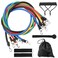 Generic-11 Pcs/Set Fitness Puller Multi-functional Muscle Strength Yoga Training Rope Resistance Belt