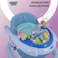 Lovely Baby Foldable Kids Walker BW05 with Adjustable Height, Musical Toys, Rotating Wheels, Comfortable &amp; Safe Activity Walker for Toddlers, Small Infant Boy Girl 6-18 months - Blue