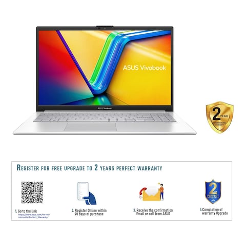 Asus Vivobook Go 15 Laptop With 15.6-Inch Display Core i3 Processor 8GB RAM 256GB SSD Intel UHD Graphic Card E1504 Cool Silver