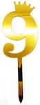 Generic Beautiful Cake Topper / Number (9) (Pack Of 12Pcs)