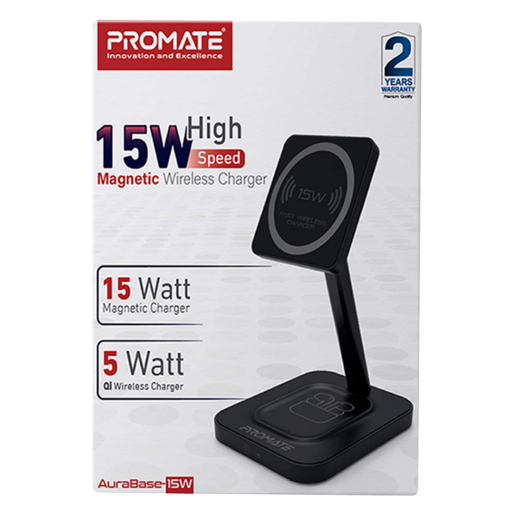 Buy Promate Aura Base Magnetic Wireless Charger 15W Black Online