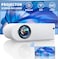 YABER WiFi Projector Mini Portable Projector 6000 Lumens 1080P Full HD Projector[Projector Screen Include] 236" Home Theater Compatible with PC/smartphone/tablet/PS3/PS4/TV Stick/DVD player etc.