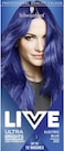 Schwarzkopf Live Ultra Brights Or Pastels, Vibrant Semi-Permanent Blue Hair Dye, Lasts Up To 15 Washes- Electric Blue 095