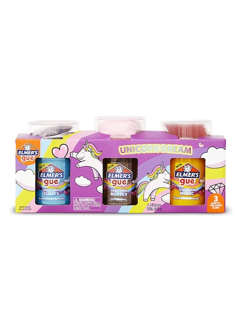 Elmer&rsquo;s Gue Premade Slime Unicorn Dream Slime Kit Pack of 3