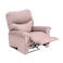 In House Velvet Rocking Recliner Chair - Light Pink - NZ110