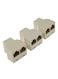 Generic 3-Piece Rj45 Cat5 Ethernet Cable Lan-Port 1 To 2 Socket Splitter Connector Adapter, Yellow