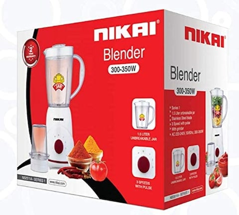 Nikai 1.5 Litre Jar Capacity Blender-Nb2511A Series 1 (6 Months Warranty)