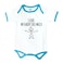 Cheeky Micky -Body Suit with Message : I Heart My Daddy This Much (Blue Trim) Age: 6-12 months