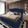 In House Taj Mahal Linen Bed Frame - King - 200x180cm - Dark Blue