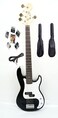 47 Inch Mike Music Contemporary Active Bass V Hh, Maple Fingerboard With Bag, Extra Strings, Cable, Black (Electric Bass 5 Strings, Black)