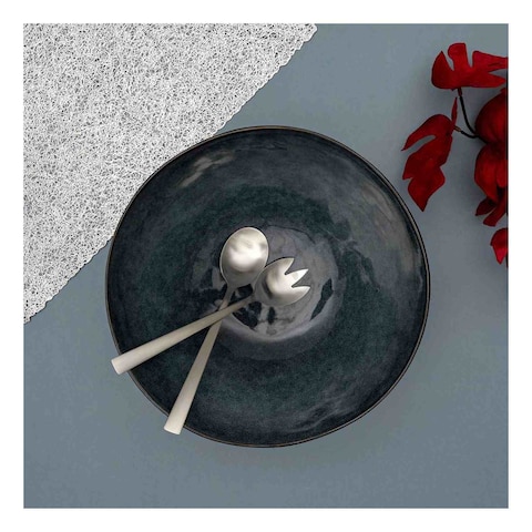 Home Deco Factory Inox Effect Stainless Steel Salad Servers 2 PCS