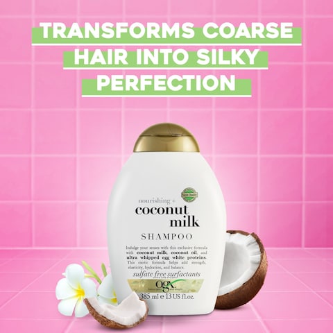 OGX Shampoo Nourishing+ Coconut Milk New Gentle and PH Balanced Formula 385ml