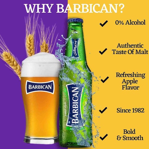 Barbican Apple Flavour Malt Drink Beer Bottle - 330ml