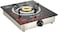 Olsenmark Gas Cooker- OMK2226Z/ Glass Top Single Brass Burner with Enamel Grate and Stainless-Steel Drip Pan/ Low Energy Consumption and Efficient/ Auto Ignition System, LPG Gas Stove/ Black