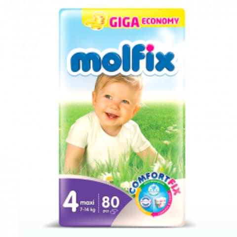 Molfix Baby Diapers Maxi Size 4 Mega Pack - 80 Diapers