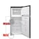 Nobel Double Door Refrigerators Black Defrost Recessed Handle R600A Inside Condenser 200 Ltrs Gross Capacity, 168 Ltrs Net Capacity NR200ST