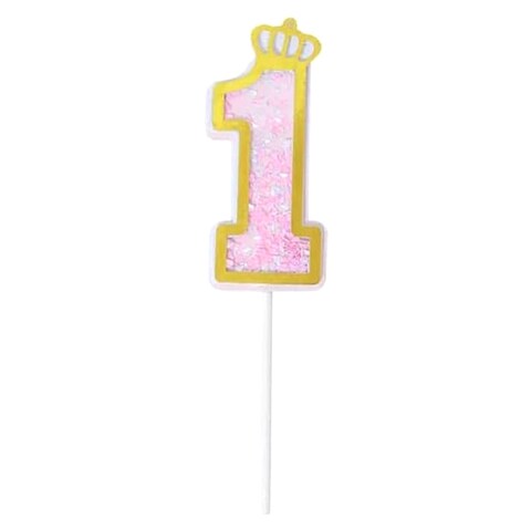 Number 1 Glitter Crown Cake Topper PT-1023