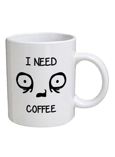 Spoil Your Wall Funny Coffee Quote Mug White/Black 11Ounce