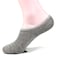 Generic-gray Spring Men Invisible Solid Color Boat Socks Invisible Breathable Socks