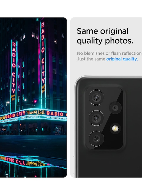 Spigen GLAStR Optik Camera Lens Screen Protector [2 Pack] designed for Samsung Galaxy A72 - Black